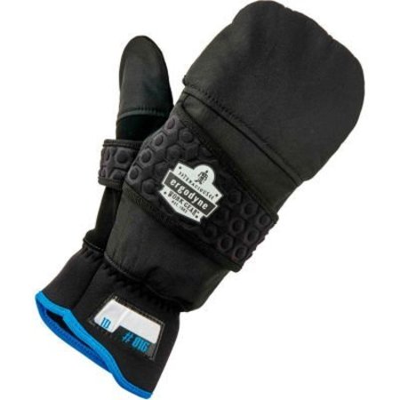 ERGODYNE ProFlex 816 Thermal Flip-Top Gloves, Black, S,  17342